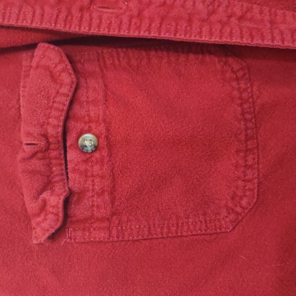 SLIGHTLY USED EDDIE BAUER CORDUROY SIZE XL COLOR RED LONG SLEEVE 100% COTTON - Picture 3 of 9